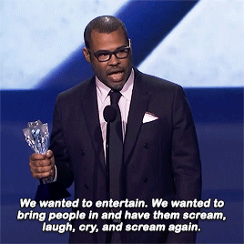 gaelgarcia:Jordan Peele accepts Best Original Screenplay for ‘Get Out’ onstage during The 23rd Annual Critics’ Choice Awards // January 11, 2018