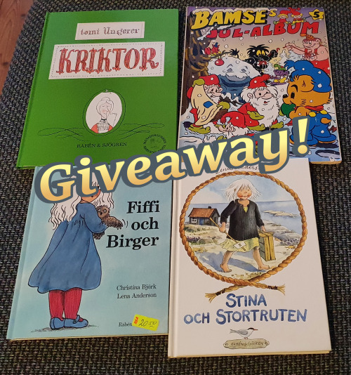 dagenssvenska:Hej alla! It’s finally time for a new giveaway <3Four kids book (well, one is a thi