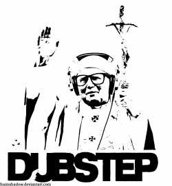 Stencil project I&rsquo;ve made today, idea stroke me on my way back home while listening to guess what Our beloved Polish Pope, John Paul II (Stage name: Pontifex), as seen while dropping the bass