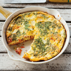 fattributes:  Smoked Salmon Frittata with Goat Cheese and Chives