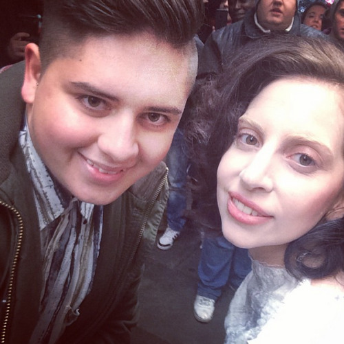 hausofcoralcunt:  Gaga with a fan in London moments ago 