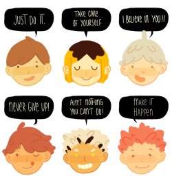 rooo-oot:  motivational/inspirational haikyuus to help u go through ur day!!!HEY SO I ALSO GOT A REDBUBBLE (which im liking much more than society6). anyways u can get these here as a sticker individually OR u can get all of them on a sticker sheet aMONG