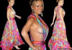 nakedcelebrity:  Mariah Carey side boob/wardrobe malfunction