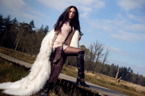 Divia with Dina by ChanextSource: chanext - divina with dinaGold neck cuff, arm cuffs and boot jewel