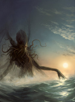 fhtagn-and-tentacles:  AWAKENING OF CTHULHU by Obrotowy 