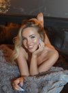 Emma was all smiles when Mr. Crude walked into the bedroom. When he saw her lying