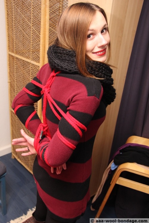 Wool tights in bondage: Daniella Danielle wants some excitement in her life and she decided to answe