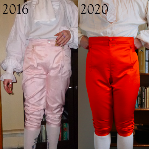 vincentbriggs:My first pair of breeches vs. my latest pair. (Which I think is my 9th?) My pattern dr