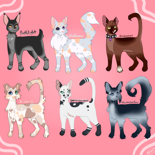 hey kid want some goth/emo/alt themed cats??? [3/6 OPEN!]
Each one is 8$ USD, payments via Paypal or Venmo only!
OWNER/AVAILABILITY:
Batblight (Gothic Vampire): CLOSED, Owner: CrimeCryptid over on Discord!
Halfmoon (Gothic Lolita): OPEN
Grimesnarl...