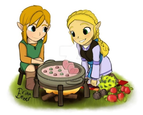 Day of Hearts (BotW Valentine special) Creamy Heart Soup - Enjoying this sweet soup with another per