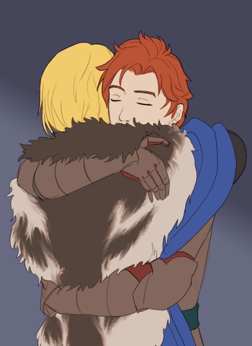 I did a series of everyone in Blue Lions giving Dimitri a hug! Because someone had to!!