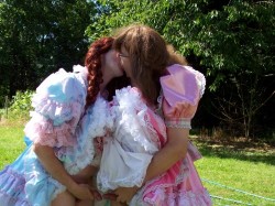 sissytwins:  Aaah sissy kissing twins…how adorable   Share your desires