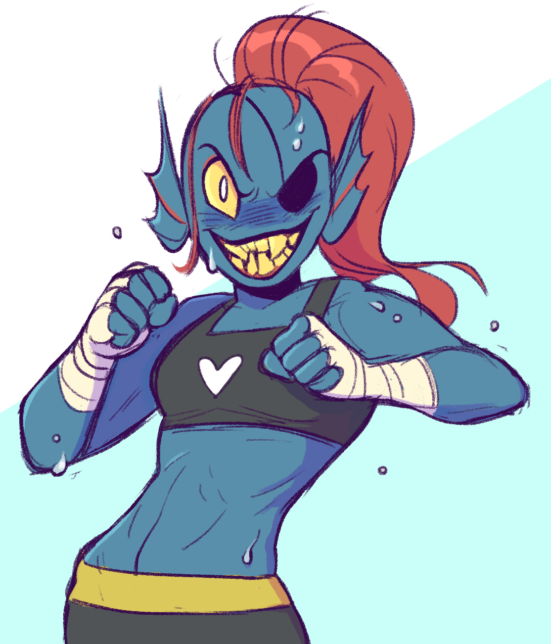 maddigzlz:  SMELLS LIKE ANGRY FISH! Undyne, my favorite character from Undertale!