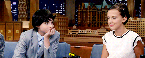 ewanmcgregod:The Stranger Things Kids Rehash That Kissing Scenethis is like that picture of Emma and
