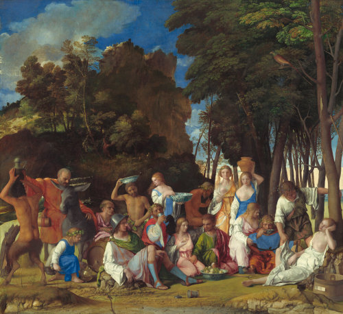 The Feast of the Gods by Giovanni Bellini &amp; Titian (1514-29)