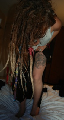 sexygirlswithdreads:  my dreads and tattoo 