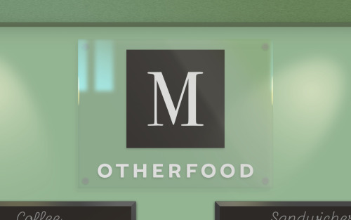 dreambrief:Interior signage seen at a cafe located within an office full of movable divider walls.