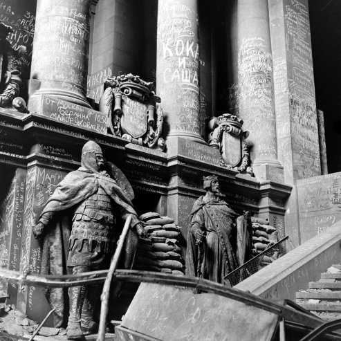 secondworldwarineurope:After the Fall: Photos of Hitler’s Bunker and the Ruins of Berlin, 1945Russia