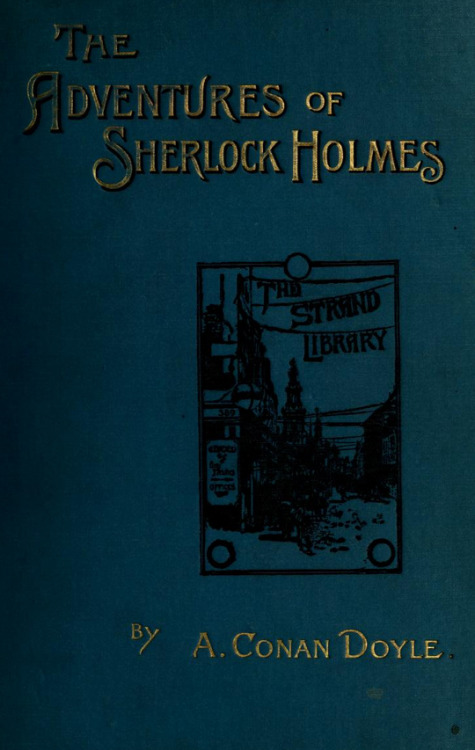 First edition cover of The Adventures of Sherlock Holmes by Arthur Conan Doyle, published in 1892.