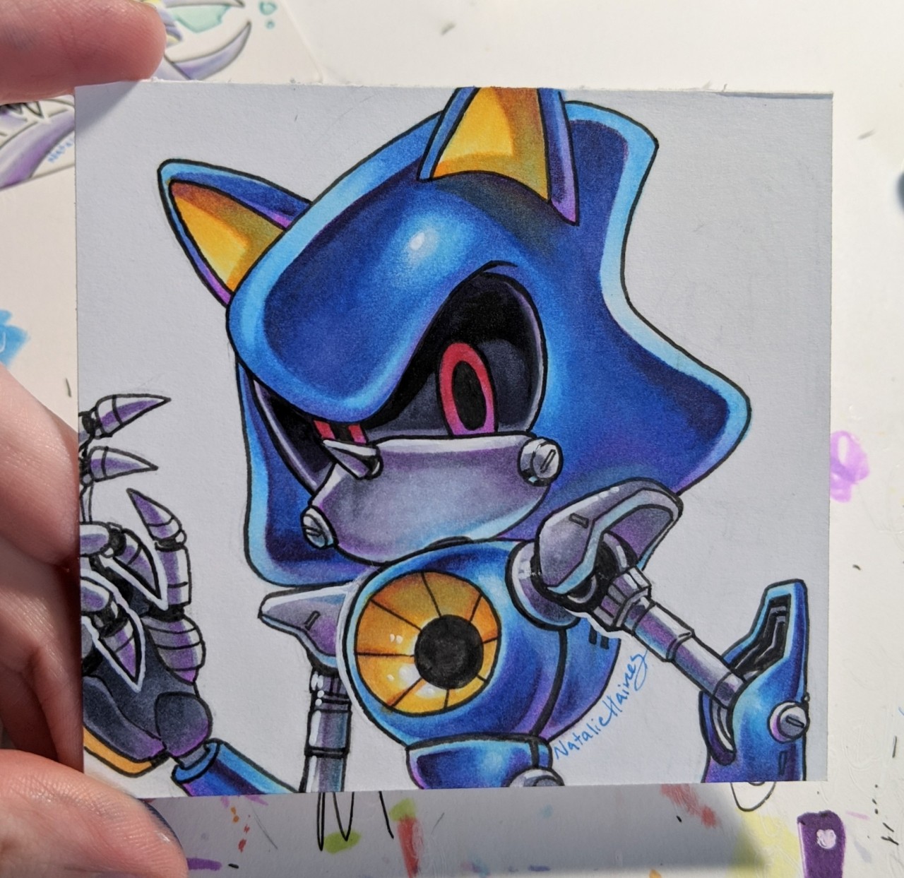 metal sonic (sonic) drawn by laqiraly