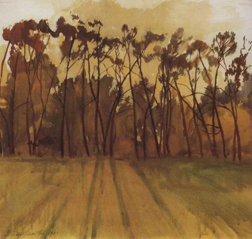 Porn photo zinaida-serebriakova: Autumn Landscape, 1909,