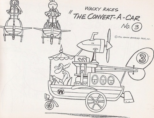 talesfromweirdland:Model sheets from the 1968 Hanna-Barbera cartoon, Wacky Races. The show was a tak