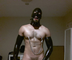 Rubber and leather bondage enthusiast NSFW