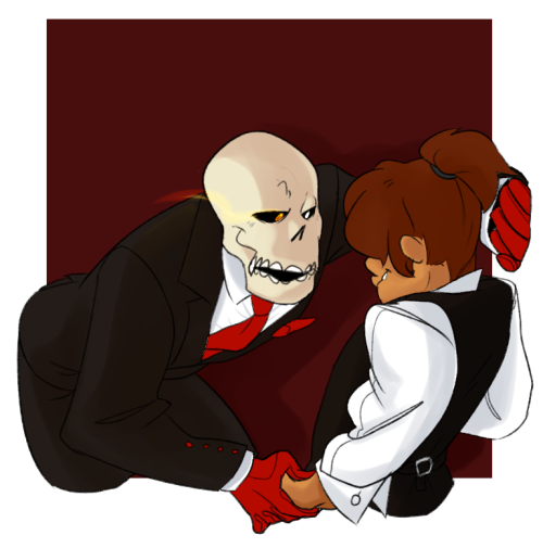 nsfwbutts:  Papyrus is the Family’s Interrogator. He’s very charming and insistent! He get’s news about Frisk and “Past lives/Timelines” shit from Big Boss Gaster. This ensues! Under the readmore is a little ficlet, it sucks and im sorry ,