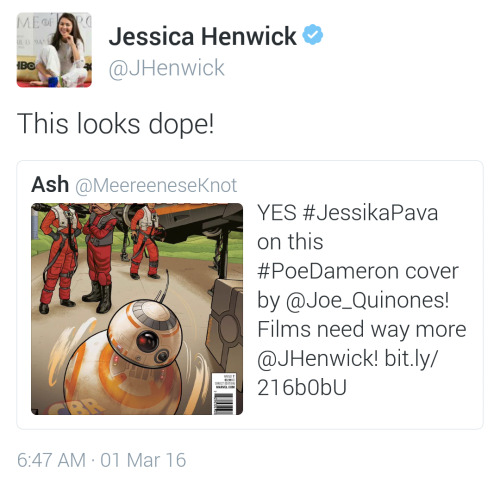 reyfinndameron:We still haven’t received confirmation that Jess is returning in episode VIII, but ev