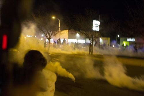 anarcho-queer:Militarized Police Clash With Anti-Brutality ProtestersDemonstrations over a recent po