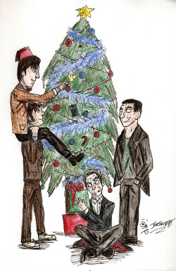 jenzfuzzyfeltart:  a Doctor who christmas :) wonder what twelve got in that present there :D 