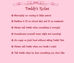 poutykittenbaby:  my rules that my daddy