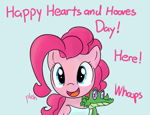 pinkiepie-replies:  Happy Hearts and Hooves Day!A bit early cause I made a small