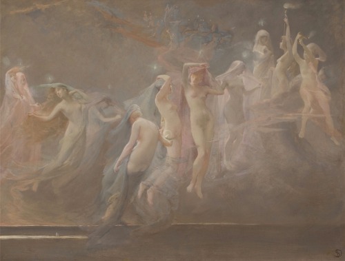 The Morning Stars / Les Étoiles du Matin.1887.Oil on fine linen canvas.58.4 x 76.2 cm.Exhibited Salo