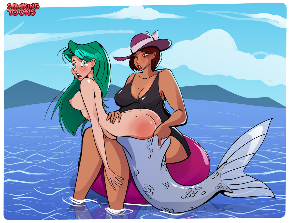 spankingtoons:  Mermaid spanking - Taking a break from commissions and making some