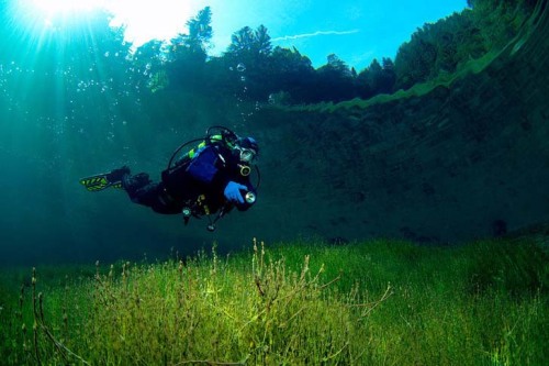 opticallyaroused:  Green lake in Austria ___________________ Grüner See (Green Lake) is a lake in Styria, Austria near the town of Tragöß. The lake is surrounded by the Hochschwab mountains and forests. The name “Green Lake” originated because