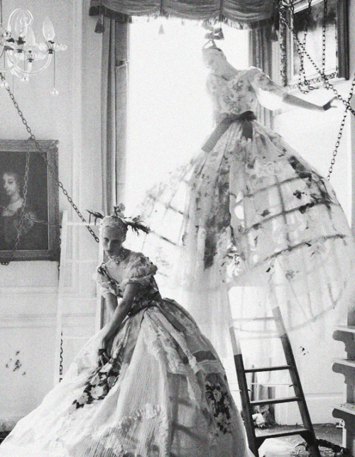 deprincessed:  Edie Campbell & Karen Elson both wear Dolce & Gabbana Alta Moda in ‘Atlas: The Lion’ shot by Tim Walker for LOVE Fall/Winter 2013 issue #10 