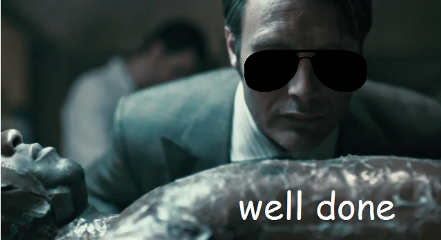 diningwiththeasquiths:  What if Hannibal starts making CSI Miami-esque puns at crime