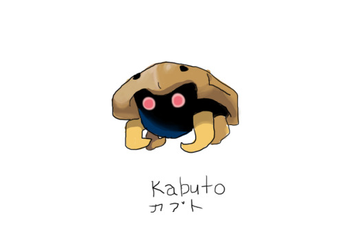 Drew Pokemon With My Left Hand, Kabuto, Photoshop