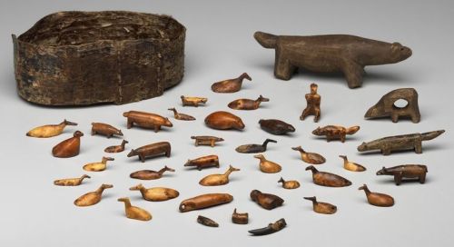 Inuit ivory and bone amulets.