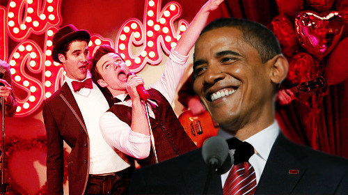hurnmelkurt:  top 6 favorite pictures of obama with klaine 