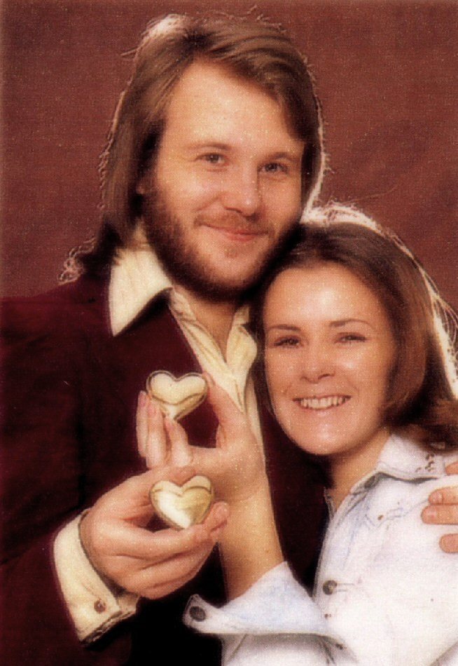 Sweethearts in 1973: ABBA’s Benny Andersson and Anni-Frid Lyngstad.