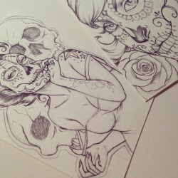 srj-art:  Saturday night sneak peek! Because there’s no where to go and I’d rather stay in and draw anyway. 