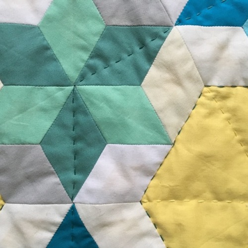 Baby quilt: I’ve been working little by little on a special baby quilt! This quilt is hand-pieced an