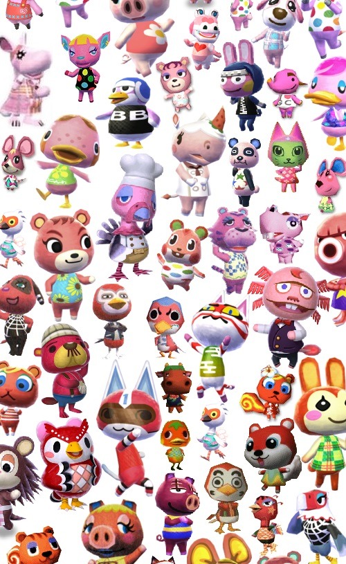 mayor-essy:   Yay I re-made the rainbow of villagers and this time ALL OF THEM are