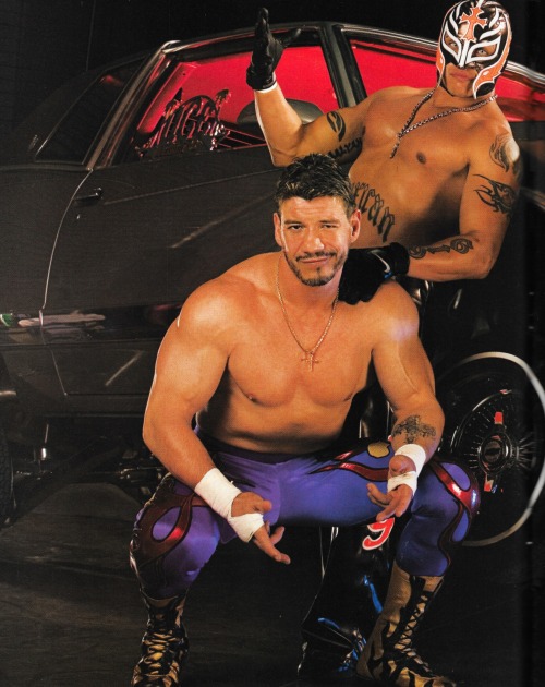 tina619:  wcwworldwide:  Eddie Guerrero and Rey Mysterio - WWE SmackDown Magazine [December 2004] Legends.  I love these two!