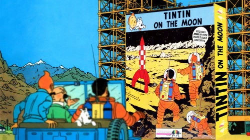 Atari ST Box Art Wallpaper: Tintin on the Moon by Aurelien Vaillant aka Wasabim