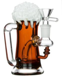 green-dragon-glass:  Blaze In Style With Thick, Frothy Root Beer Mug Bong! Check It Out Now!!
