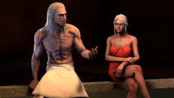 themimi0108:   Ciri with Geralt of request.Also