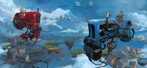 scifiarchive:  Retrofuturistic vehicles by Alejandro “Burda” Burdisio 